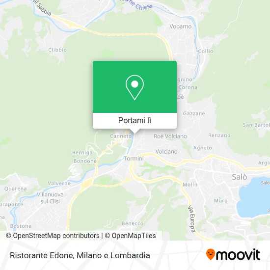 Mappa Ristorante Edone
