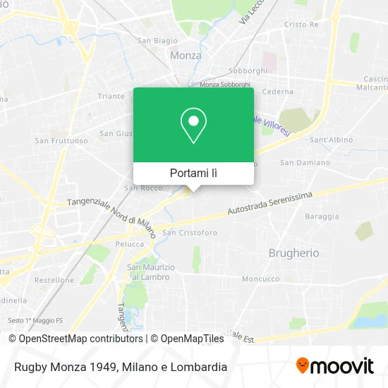 Mappa Rugby Monza 1949