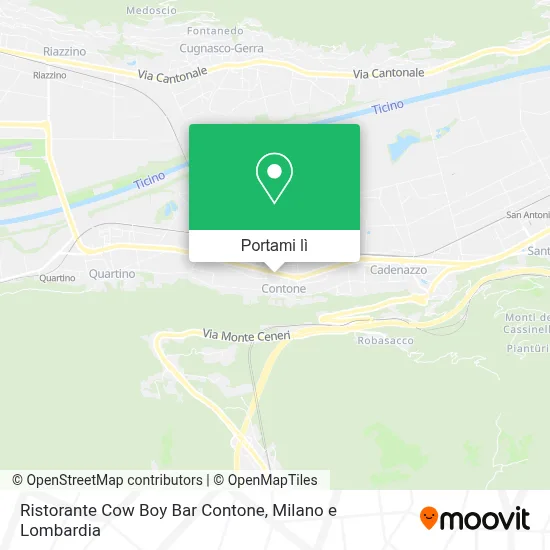 Mappa Ristorante Cow Boy Bar Contone