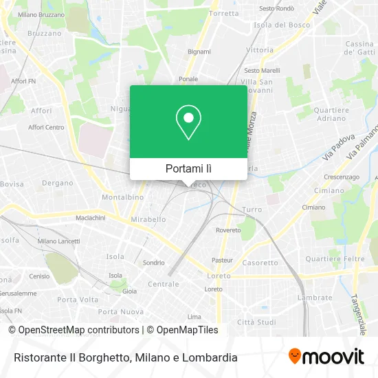 Mappa Ristorante Il Borghetto