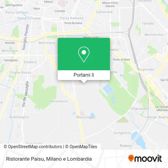 Mappa Ristorante Paisu