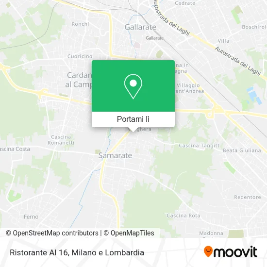 Mappa Ristorante Al 16