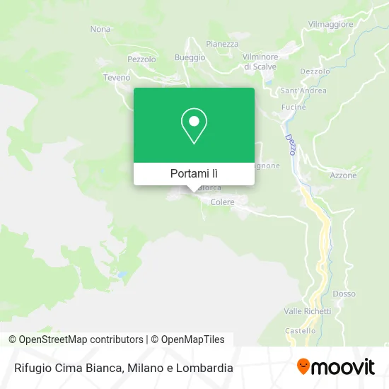 Mappa Rifugio Cima Bianca