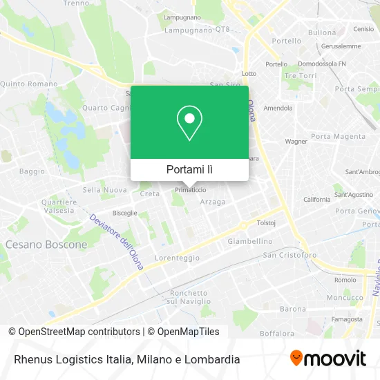 Mappa Rhenus Logistics Italia
