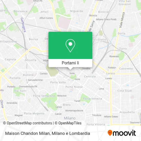 Mappa Maison Chandon Milan