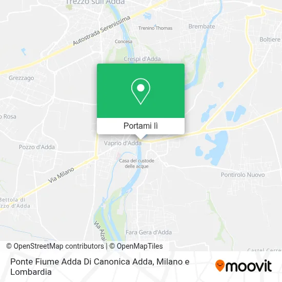 Mappa Ponte Fiume Adda Di Canonica Adda