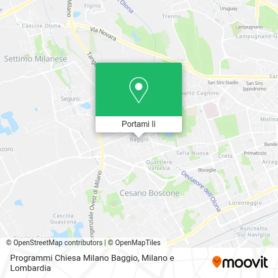 Mappa Programmi Chiesa Milano Baggio