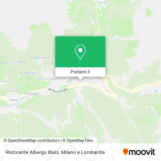 Mappa Ristorante Albergo Bleis