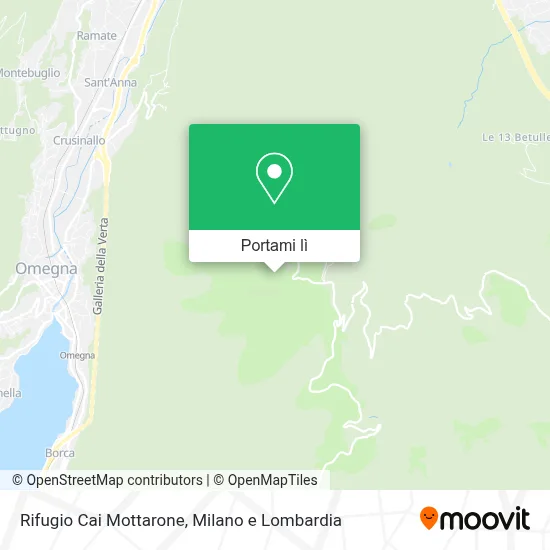 Mappa Rifugio Cai Mottarone
