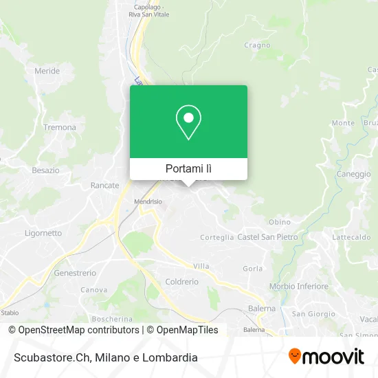Mappa Scubastore.Ch