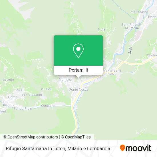 Mappa Rifugio Santamaria In Leten