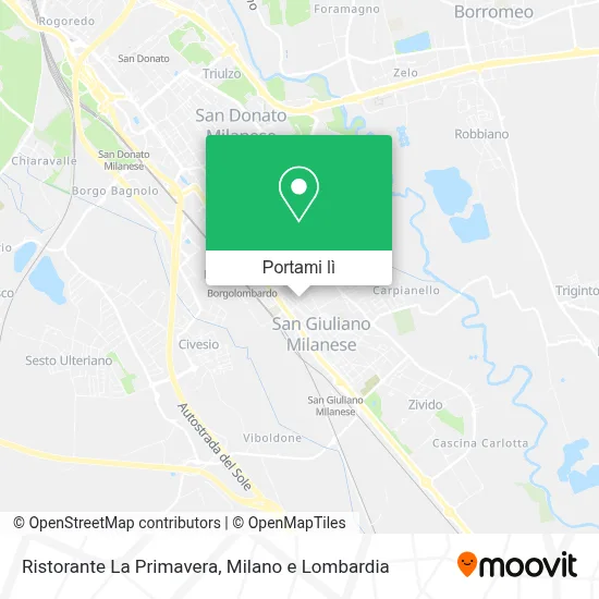 Mappa Ristorante La Primavera
