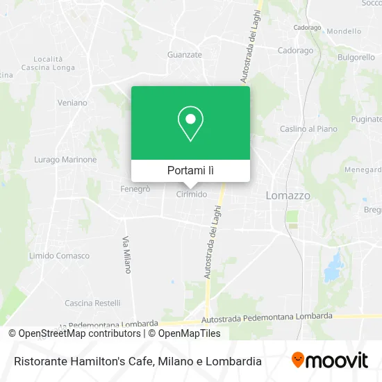 Mappa Ristorante Hamilton's Cafe