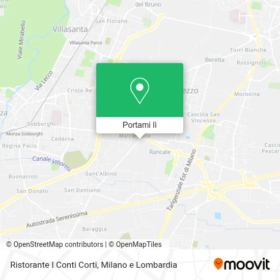 Mappa Ristorante I Conti Corti
