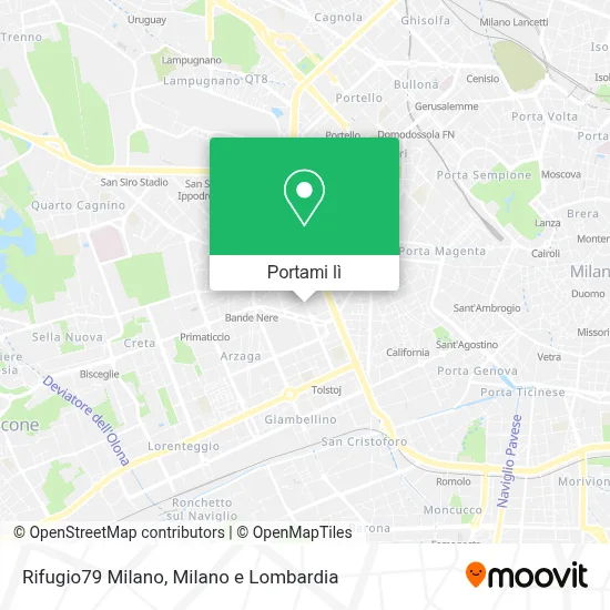 Mappa Rifugio79 Milano