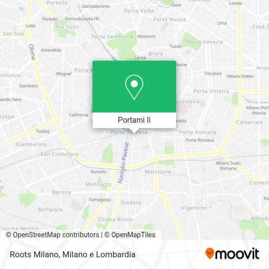 Mappa Roots Milano
