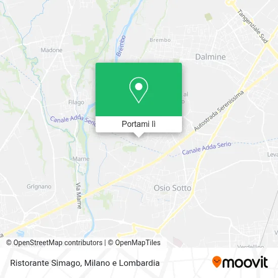 Mappa Ristorante Simago