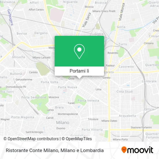 Mappa Ristorante Conte Milano