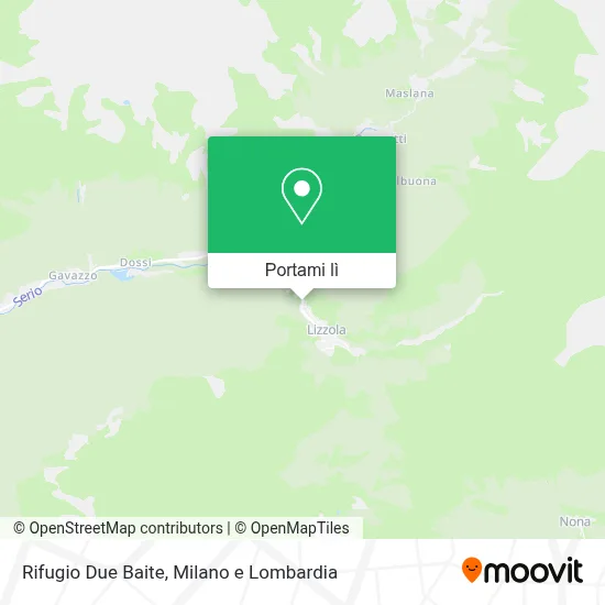 Mappa Rifugio Due Baite