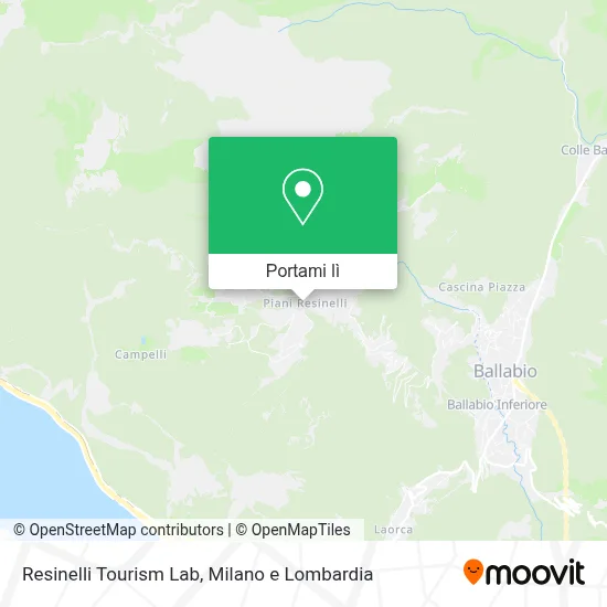 Mappa Resinelli Tourism Lab