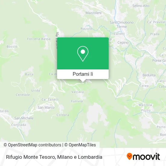 Mappa Rifugio Monte Tesoro