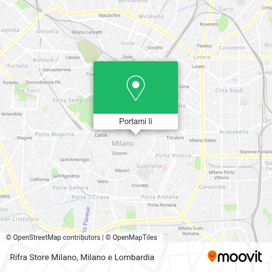 Mappa Rifra Store Milano