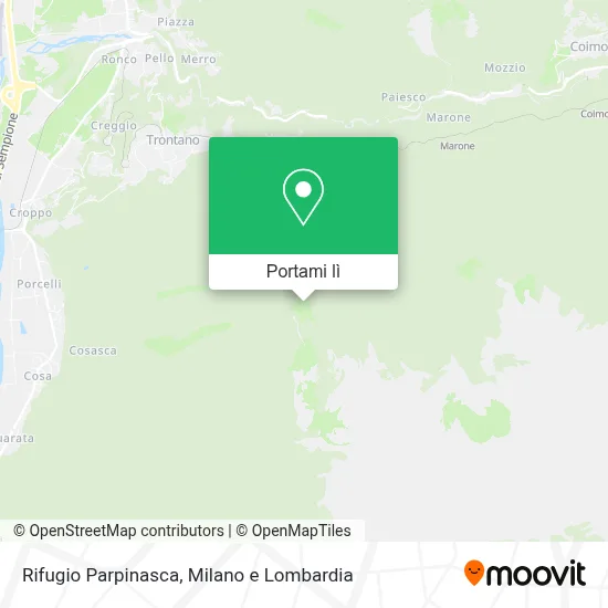 Mappa Rifugio Parpinasca