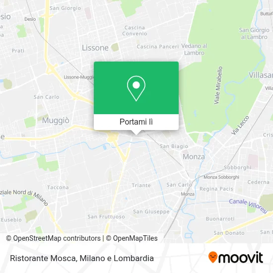 Mappa Ristorante Mosca