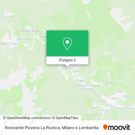 Mappa Ristorante Pizzeria La Rustica