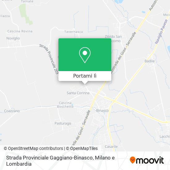 Mappa Strada Provinciale Gaggiano-Binasco