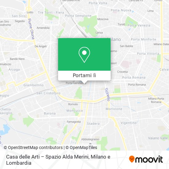 Mappa Casa delle Arti – Spazio Alda Merini