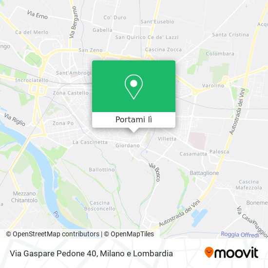 Mappa Via Gaspare Pedone 40