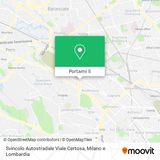 Mappa Svincolo Autostradale Viale Certosa