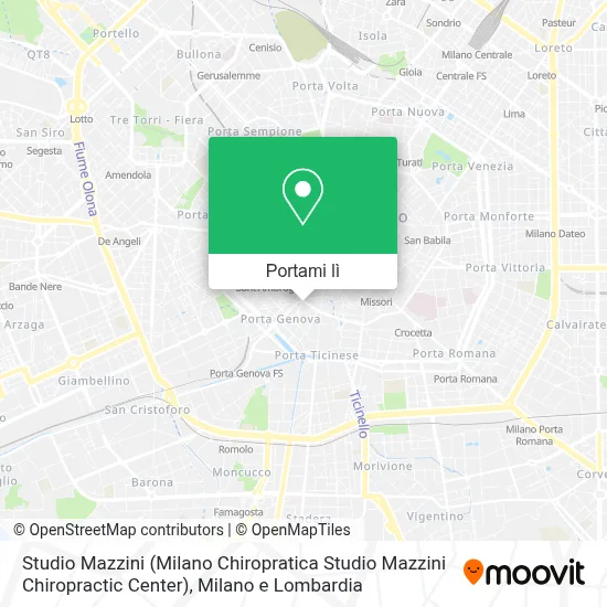 Mappa Studio Mazzini (Milano Chiropratica Studio Mazzini Chiropractic Center)