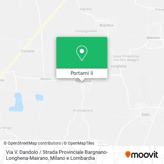 Mappa Via V. Dandolo / Strada Provinciale Bargnano-Longhena-Mairano