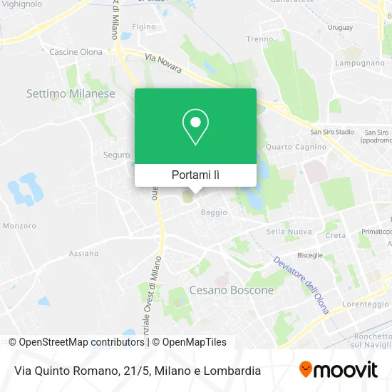 Mappa Via Quinto Romano, 21/5