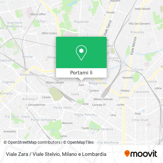 Mappa Viale Zara / Viale Stelvio