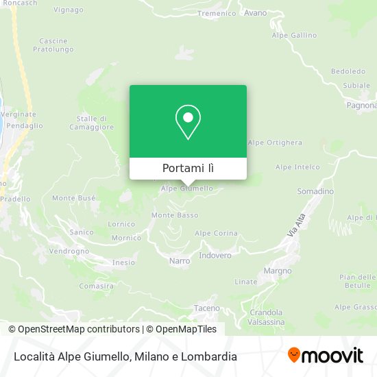 Mappa Località Alpe Giumello