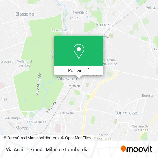 Mappa Via Achille Grandi