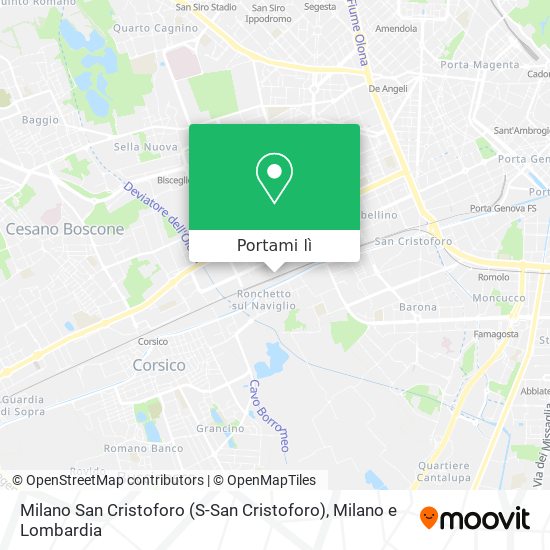 Mappa Milano San Cristoforo (S-San Cristoforo)