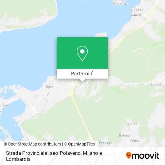 Mappa Strada Provinciale Iseo-Polaveno