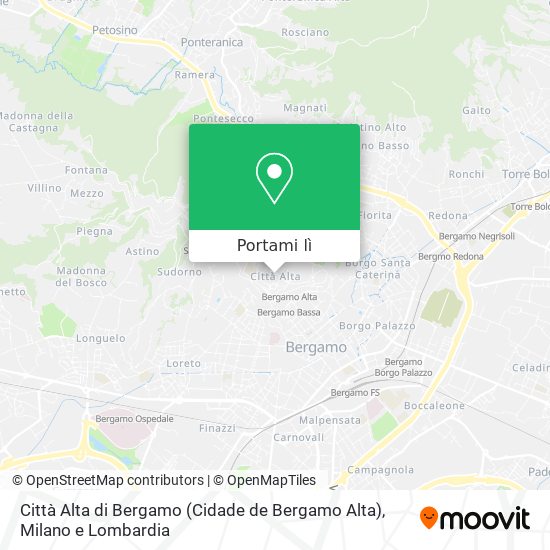 Mappa Città Alta di Bergamo (Cidade de Bergamo Alta)