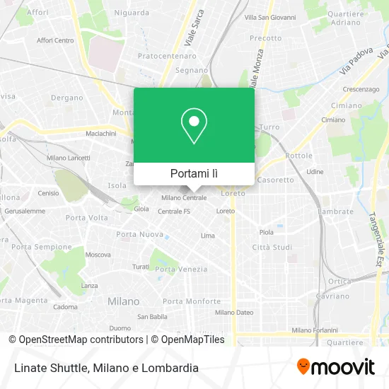 Mappa Linate Shuttle