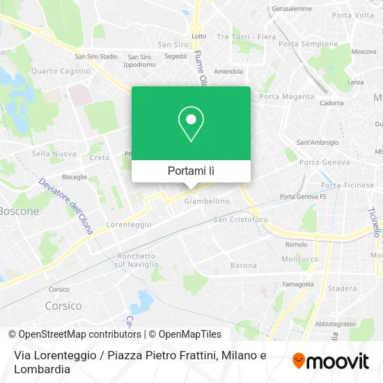 Mappa Via Lorenteggio / Piazza Pietro Frattini