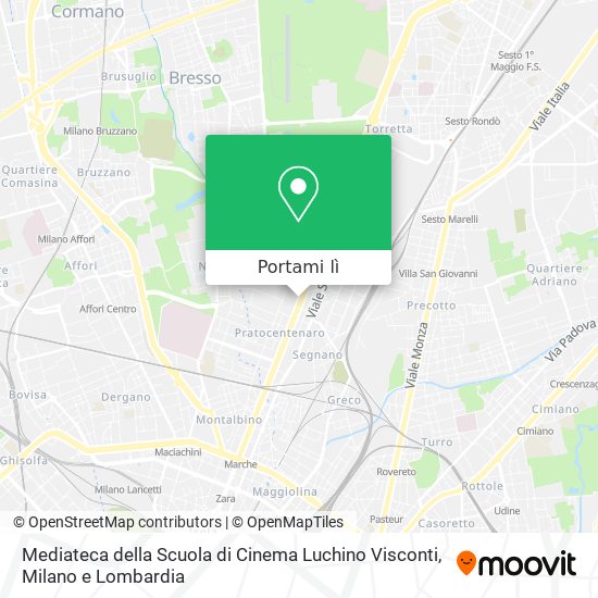 Mappa Mediateca della Scuola di Cinema Luchino Visconti