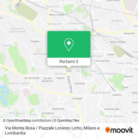 Mappa Via Monte Rosa / Piazzale Lorenzo Lotto