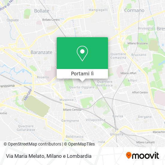 Mappa Via Maria Melato