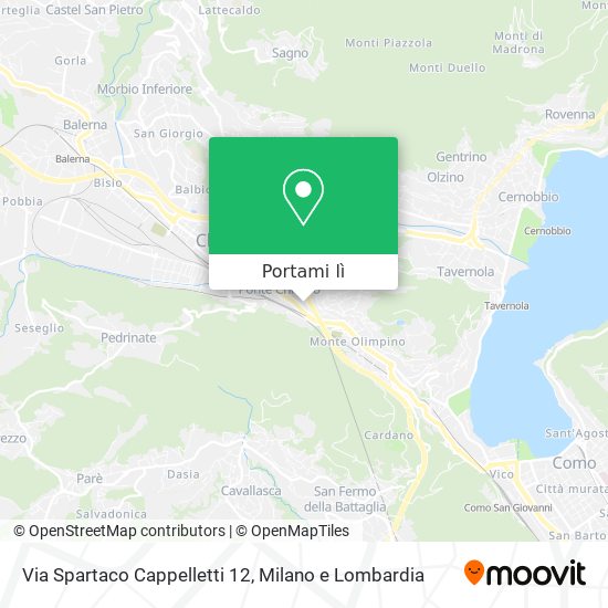 Mappa Via Spartaco Cappelletti 12