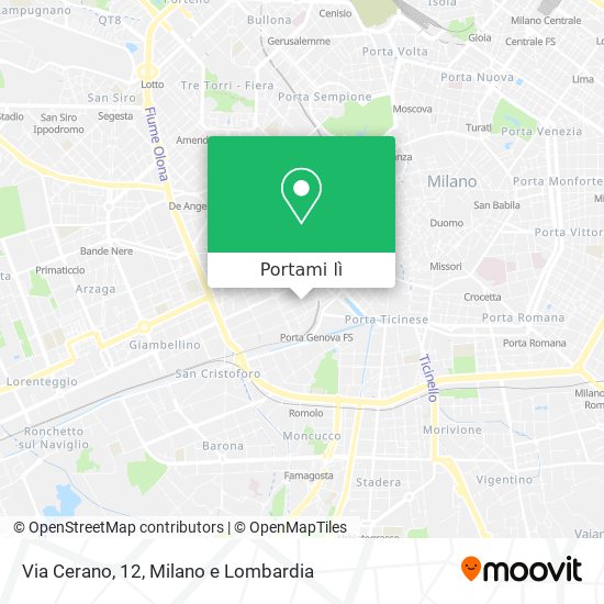 Mappa Via Cerano, 12