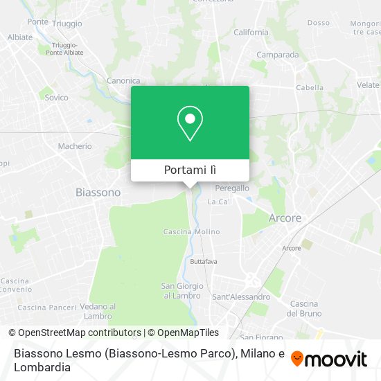 Mappa Biassono Lesmo (Biassono-Lesmo Parco)